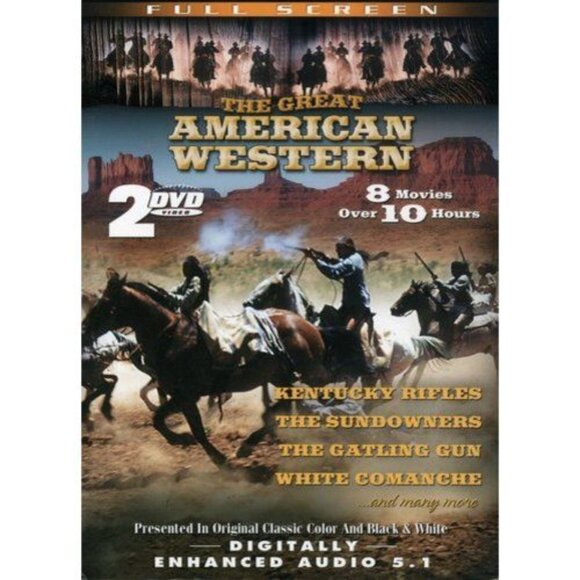 The Great American Western DVD Box Set 8 Movies Over 10 Hours Full-Screen - Picture 1 of 5